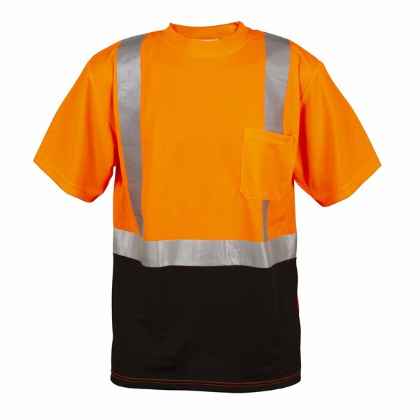 Cordova COR-BRITE Short Sleeve Shirt, Orange, 2in Silver Reflective Tape, L V450-L